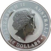 10 Dollars - Elizabeth II 4th Portrait - Koala - Silver Bullion Coin obverse image