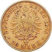 20 Mark - Frederick I, Germany, 1875 reverse image