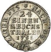 1⁄24 Thaler - August Louis, Germany, 1751 reverse image