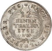 1⁄12 Thaler - August Louis, Germany, 1751 reverse image