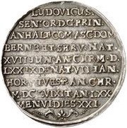 ½ Thaler - Louis Death, Germany, 1650 reverse image