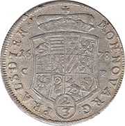 ⅔ Thaler - Charles William, Germany, 1674-1679 reverse image