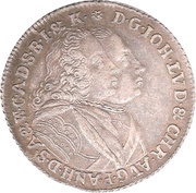 ⅔ Thaler - John Louis and Christian August obverse image