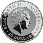 10 Dollars - Elizabeth II 4th Portrait - Koala - Silver Bullion Coin obverse image