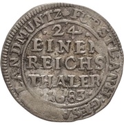 1 Groschen - John George II, Victor Amadeus, William, Charles William and Emanuel Lebrecht, Germany, 1683-1684 reverse image