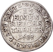 1⁄12 Taler - John George II, Victor Amadeus, William, Charles William and Emanuel Lebrecht, Germany, 1684-1689 reverse image