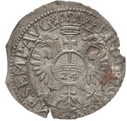 24 Kreuzer - Christian I, August, Rudolph and Louis Kipper, Germany, 1621 reverse image