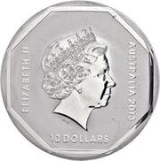 10 Dollars - Elizabeth II 4th Portrait - Kangaroo Road Sign obverse image