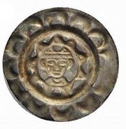 Denier Bracteate - Udalschalk of Eschenlohe, Germany, 1184-1202 reverse image