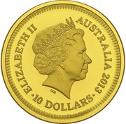 10 Dollars - Elizabeth II 4th Portrait - Bicentenary of the Holey Dollar and Dump - Gold Proof obverse image