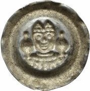 Denier Bracteate - Hartmann of Dillingen, Germany, 1250-1286 reverse image