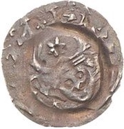 Denier Bracteate - Hartmann of Dillingen, Germany, 1250-1286 reverse image