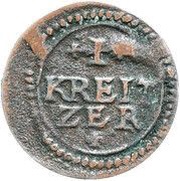 1 Kreuzer - Henry V of Knörringen Kipper, Germany, 1622 reverse image