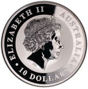 10 Dollars - Elizabeth II 4th Portrait - Australian Kookaburra obverse image