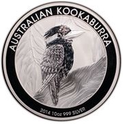 10 Dollars - Elizabeth II 4th Portrait - Australian Kookaburra, Australia, 2014 reverse image
