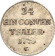 1⁄24 Thaler - Clemens Wenzeslaus of Sachsen, Germany, 1773 reverse image