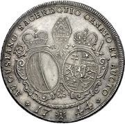 1 Thaler - Joseph Ignatius Philip of Hessen-Darmstadt, Germany, 1744 reverse image
