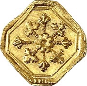 1 Heller Gold pattern strike, Germany, 1731-1739 reverse image