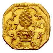 1 Heller Gold pattern strike obverse image