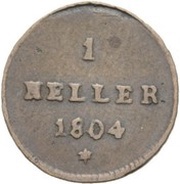 1 Heller, Germany, 1801-1805 reverse image