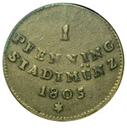 1 Pfennig, Germany, 1801-1805 reverse image
