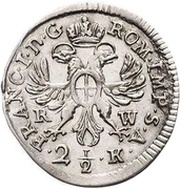 2½ Kreuzer / 3½ Kreuzer, Germany, 1758 reverse image