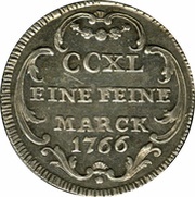 5 Kreuzer, Germany, 1766 reverse image