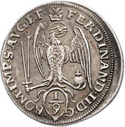 ⅑ Thaler, Germany, 1626 reverse image