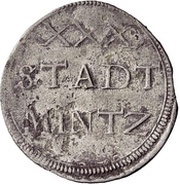 30 Kreuzers Kipper, Germany, 1622 reverse image
