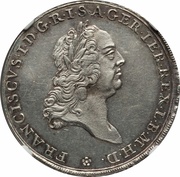 ½ Thaler Konventionstaler, Germany, 1760 reverse image