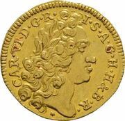 ½ Ducat, Germany, 1717 reverse image