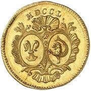 ½ Ducat, Germany, 1750 reverse image