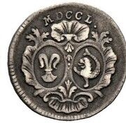 ½ Ducat Silver pattern strike, Germany, 1750 reverse image