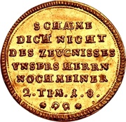 1 Ducat Augsburg confession, Germany, 1730 reverse image