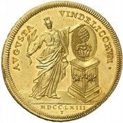 6 Ducats Peace of Hubertusburg obverse image
