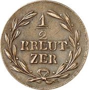 ½ Kreuzer - Charles II Louis Frederick reverse image