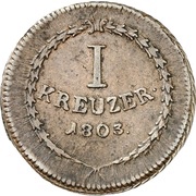 1 Kreuzer - Charles Frederick reverse image