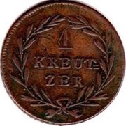 1 Kreuzer - Charles II Louis Frederick, Germany, 1813-1814 reverse image
