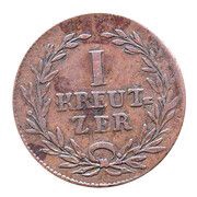 1 Kreuzer - Charles II Louis Frederick, Germany, 1814-1817 reverse image