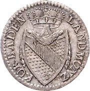 3 Kreuzers Landmünze - Charles Frederick obverse image