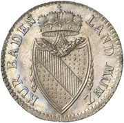6 Kreuzers Landmünze - Charles Louis Frederick obverse image
