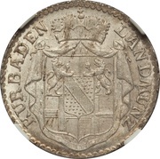 6 Kreuzers Landmünze - Charles Louis Frederick obverse image