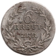 6 Kreuzers - Charles II Louis Frederick, Germany, 1814-1817 reverse image