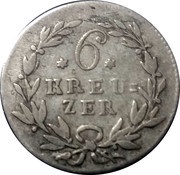 6 Kreuzers - Charles II Louis Frederick, Germany, 1816-1818 reverse image