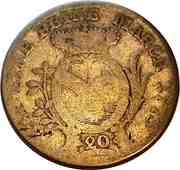20 Kreuzers - Charles Frederick, Germany, 1771-1774 reverse image