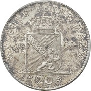 20 Kreuzers - Charles I Frederick, Germany, 1808 reverse image
