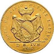 1 Ducat - Charles Frederick Birth of Charles Louis Frederick, Germany, 1786 reverse image