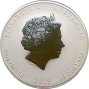 10 Dollars - Elizabeth II 4th Portrait - Year of the Dog - Silver Bullion Coin obverse image