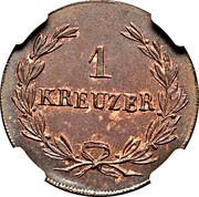 1 Kreuzer - Louis I reverse image