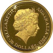 10 Dollars - Elizabeth II 4th Portrait - Year of the Dog - Gold Proof obverse image